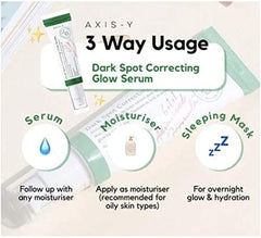AXIS-Y Dark Spot Correcting Glow Serum 0.16 fl. oz. | Brightening, Dark Spot Treatment, Anti-Aging, Acne Scars, Fine Lines, Hyperpigmentation, and Dark Circles