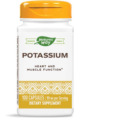 Nature's Way Potassium Complex, 99 mg per Serving, 100 Capsules, Pack of 3