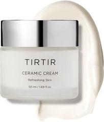 TIRTIR Natural Ceramide Cream Moisturizer for Hydrated, Glowing Skin - Shea Butter, Centella Asiatica Extract - Nourishing and Strengthening Skin Barrier, Ideal for Dry Skin (50ml / 1.69 fl.oz.)