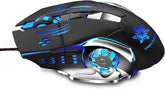 1070 LED Backlight 6 Button USB Gaming Mouse With 3200Dpi, 1.5 Metre Nylon Braided Cable, Ergonomic Design (Black)