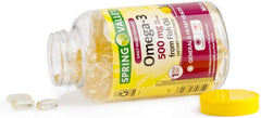 Spring Valley Omega-3 500 mg from Fish Oil Heart Health, Lemon, 360 Softgels (Pack of 2)