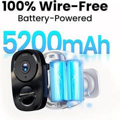 Upgraded 2K Security Cameras Wireless Outdoor, Free Cloud Storage & Local SD Card Support, 1-6 Months Battery Life, Waterproof, 2-Way Talk, AI Motion Detection Spotlight Siren Alarm Camera