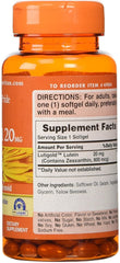 Puritan's Pride 2-pack of Lutein 20 Mg with Zeaxanthin-120 Softgels (240 Total)