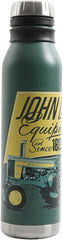 Gibson John Deere Thermal Double Wall Stainless Steel, 22.5oz Original Tractor Bottle, Green