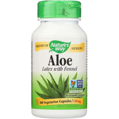 Nature's Way Aloe Vera Latex and Leaf - 100 Vegetarian Capsules