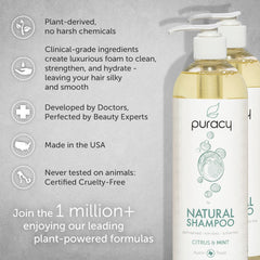 Puracy Natural Shampoo 16 Fl Oz (Pack of 2)