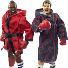 WWE Elite Collection 2 Pack - Mr. T vs Rowdy Roddy Piper 6-in Action Figures with Boxing Robes and Swappable Hands, Posable Collectible Gift for WWE Fans Ages 8 Years Old and Up
