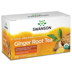 100% Organic Ginger Root Tea - Caffeine-Free