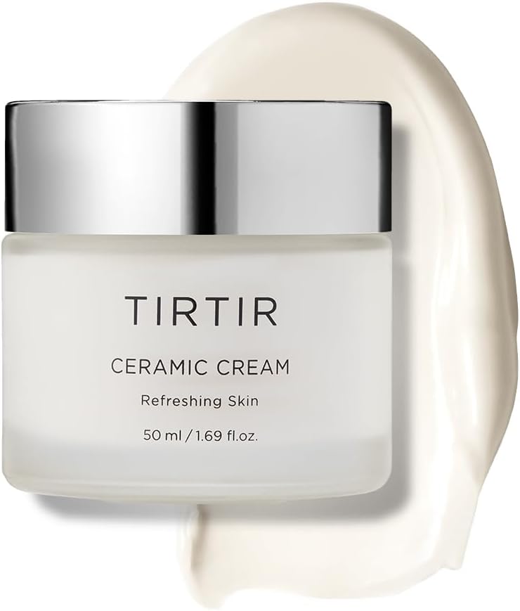TIRTIR Natural Ceramide Cream Moisturizer for Hydrated, Glowing Skin - Shea Butter, Centella Asiatica Extract - Nourishing and Strengthening Skin Barrier, Ideal for Dry Skin (50ml / 1.69 fl.oz.)