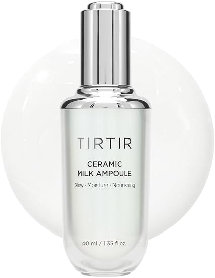 TIRTIR Ceramic Milk Ampoule (1.35 Fl Oz), 40ml (3 in 1 Skin care Triple Cream Formula)