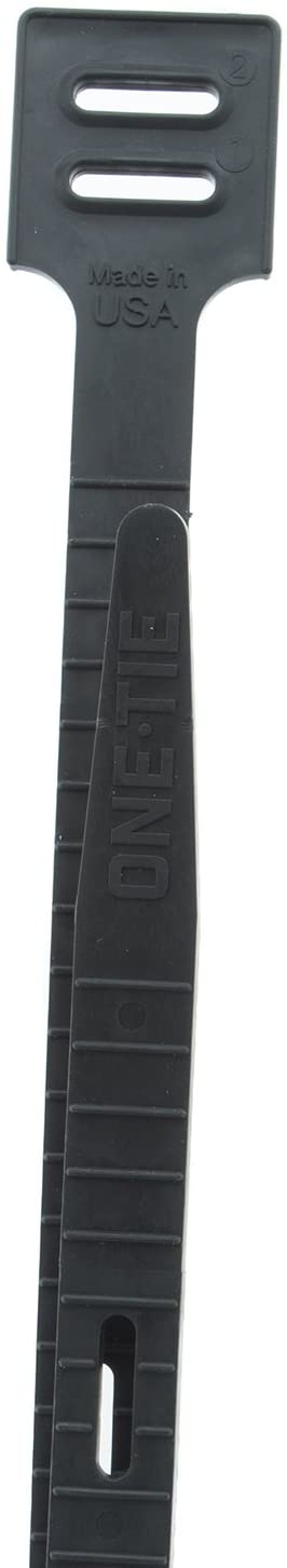 ONE TIE Reusable Tie Strap, 26 inches, 2 Pack (Black)